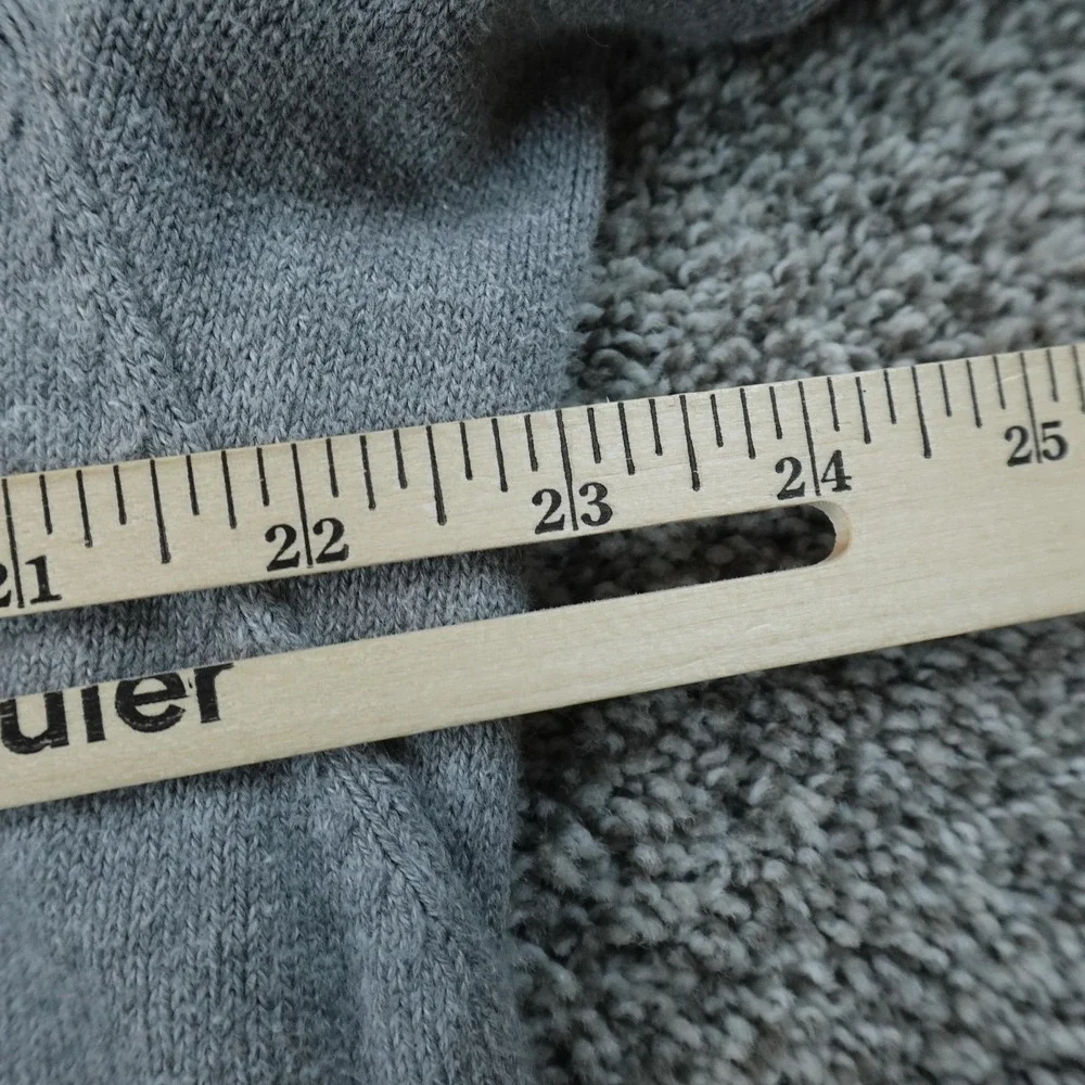 Duluth Trading Sweater Mens L‎ Gray 1/4 Zip Mock Neck Pullover Knit Outdoor Work